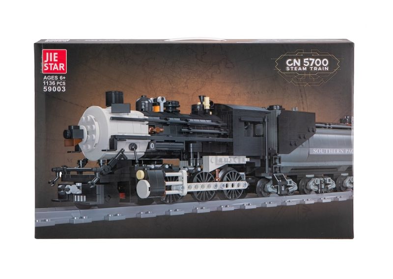 Jie Star CN5700 Steam Train (1136pcs) - 53cm Long