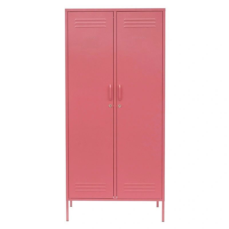 Steel Swing Door Twinny Wardrobe Storage Cabinet - Raspberry Pink ...