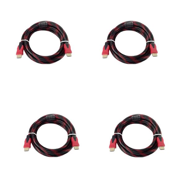 Set Of 4 1.5m Male-to-Male HDMI Audio And Video Cable