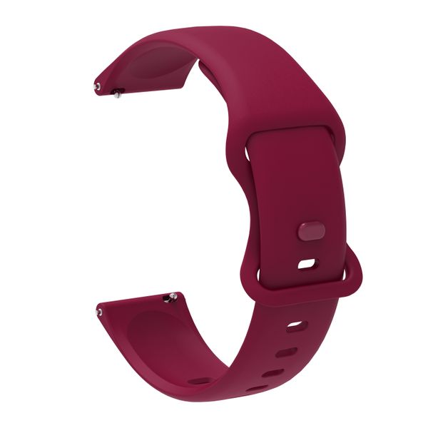 22mm Watch Strap Compatible with Samsung/Huawei/Garmin/LG - Wine Red