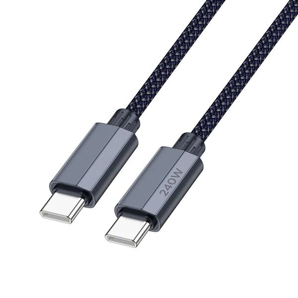 Type C to Type C 240W 5A Braided PD3.1 Fast Charging Data Cable For Laptop