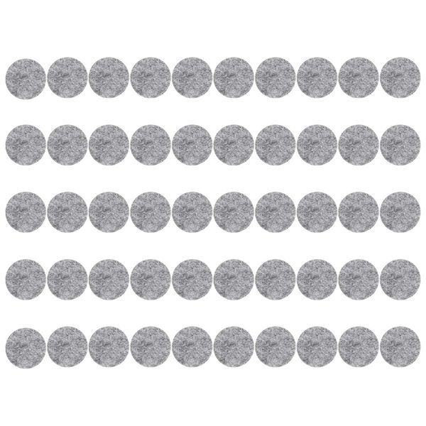50Pcs Round Shaped Table Chair Furniture Leg Felt Mat Pad Gray