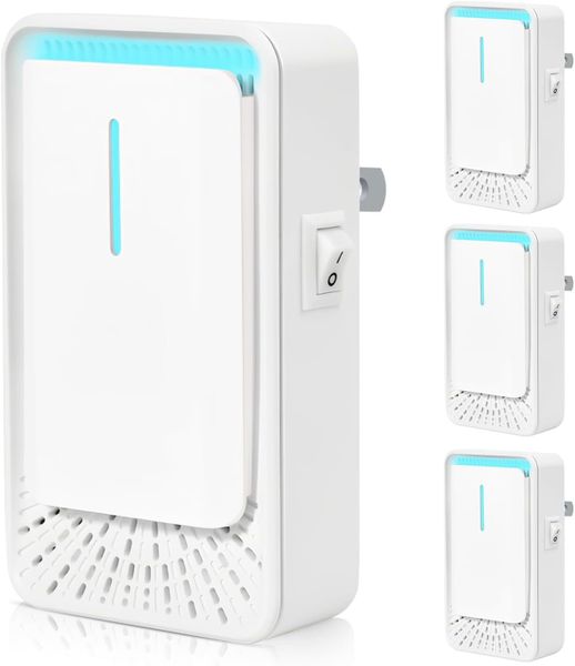 Plug-In Air Ionizer 4 Pack Filter-Free Mini Air Freshener