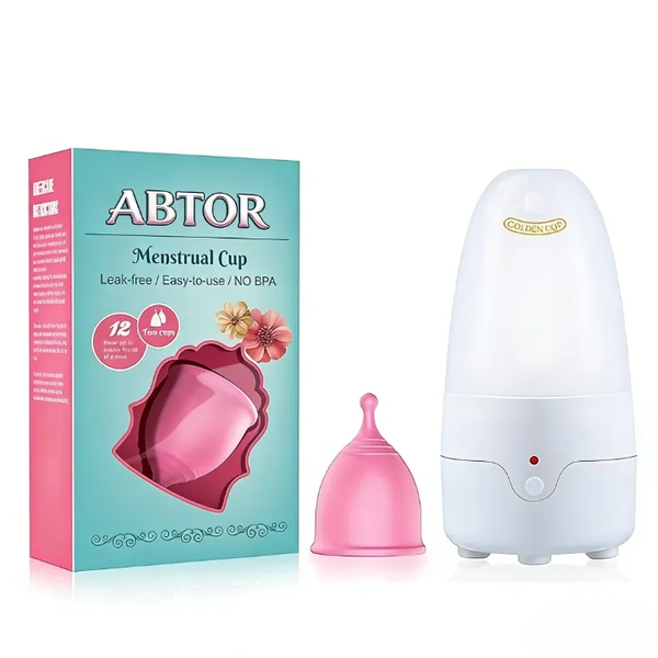 ABTOR Menstrual Cup Steriliser Set + 2 Reusable Menstrual Cups 25ml &amp; 30ml