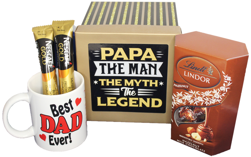 Papa -The Man, The Myth, The Legend Gift Box (Chocolate and Cappuccino)