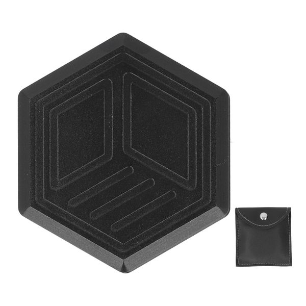 Metal Slider Haptic Coin Toy Stress Relief Fingertip Push Slider Toy Black