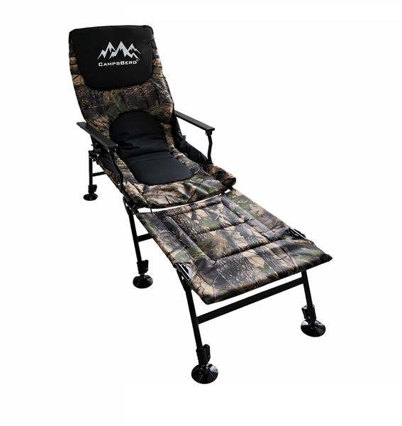 CampsBerg - Carp Luxury Forest Camo Camping Chair/Bed