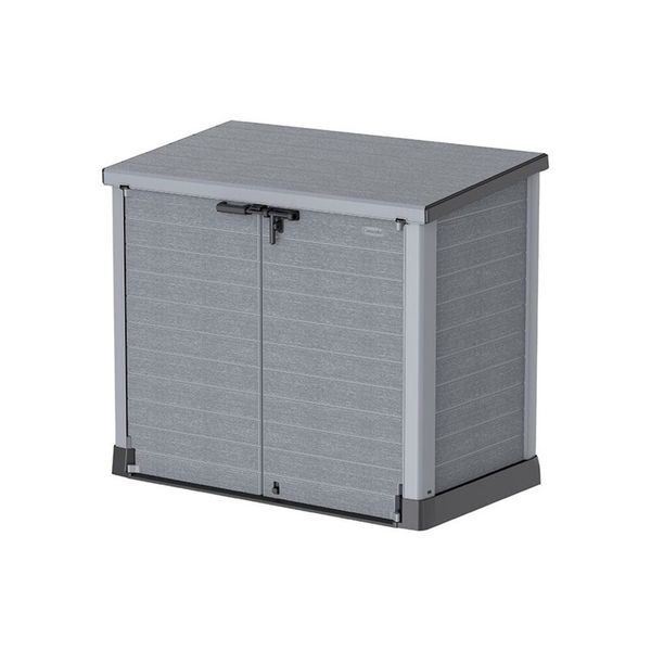 Cosmoplast Storage Shed Flat Lid Dark Grey 1200L