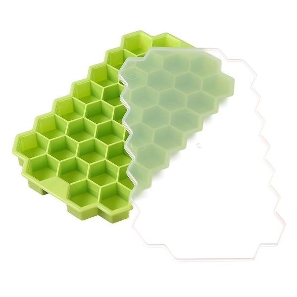 Ice Cube Tray- 37 Hexagon Cubes Whiskey, Cocktails &amp; Cool Drinks