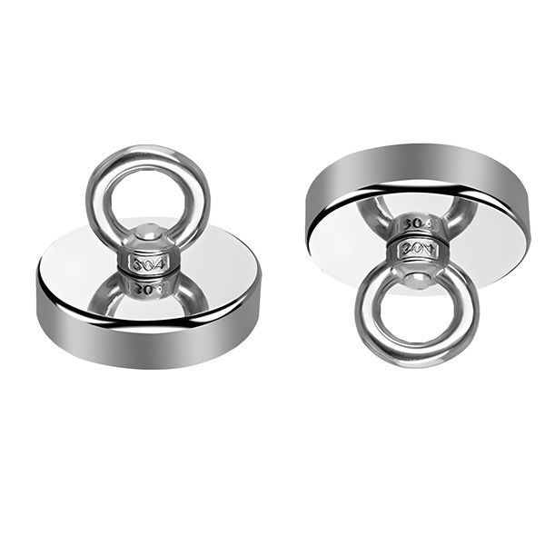 2 Pack Fishing Magnet 36Kg 36MM Neodymium Metal Hook Sea Detector Heavy Duty