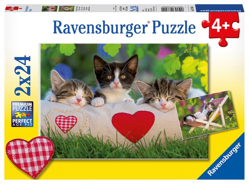 Ravensburger 2X24 Piece Puzzles-Sleepy Kittens