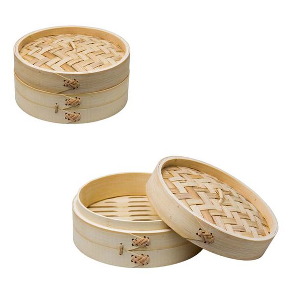 Regent Bamboo Oriental Steamer 1 Tier with Lid, (180mmdiax84mm)