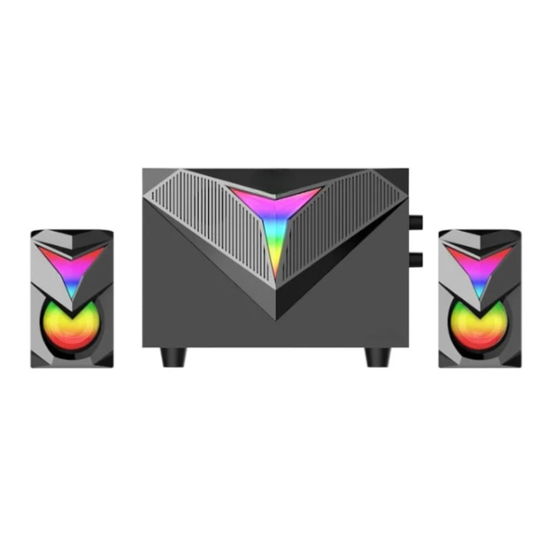 Dynamic RGB 2.1 Gaming Speaker System - 11W Power, Black Finish