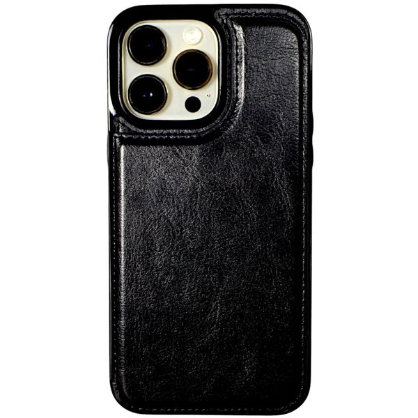 PU Leather Phone Case with Card Holder - Iphone 15 Pro Max - Rose Gold