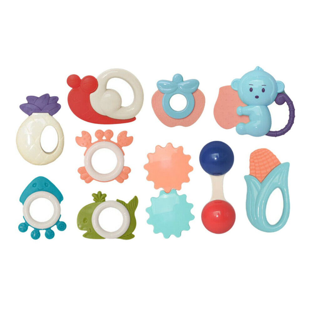 Set Of 10 Infant Newborn Baby Educational Teether Rattle Toys | Shop ...