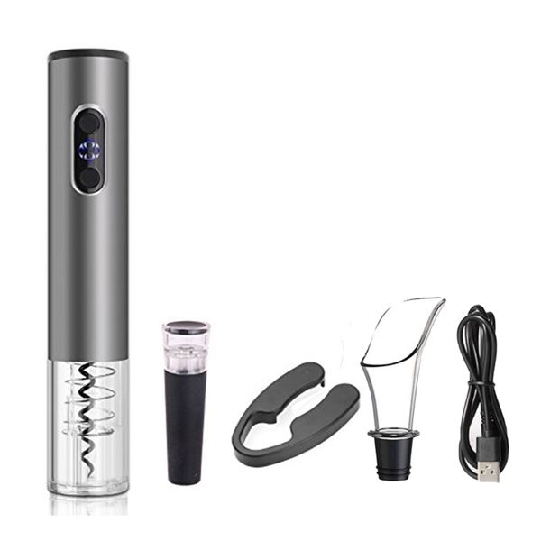 4 In 1 Electric Battery And USB Charging Wine Opener Set