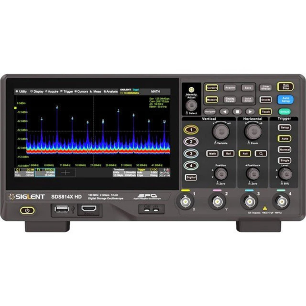 SDS814X HD 100MHz 4CH Digital Storage Oscilloscope 7" Touchscreen