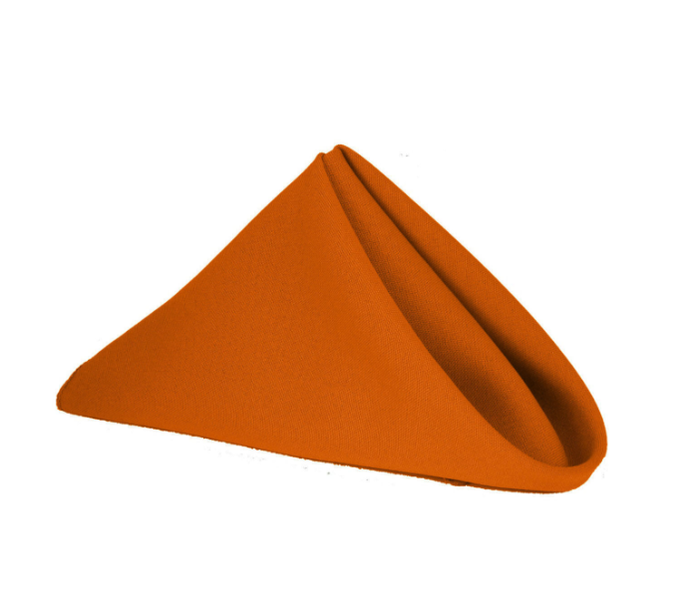 Set of 10 Polyester Napkins 35cm- Burnt Orange