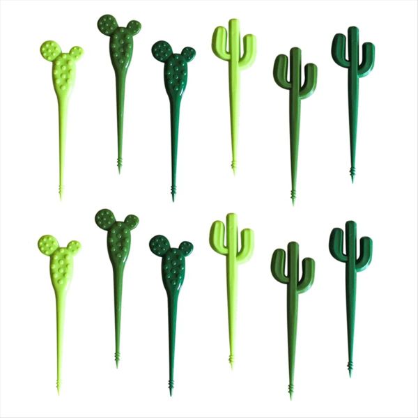 Fruit Forks Party Dessert Cactus Appetizer Picks Portable Food Kids Sticks