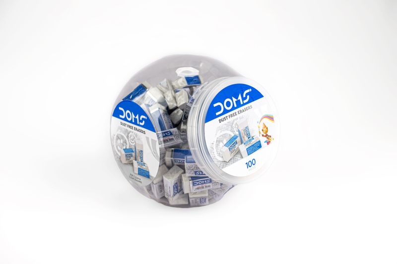 DOMS T Dust Free Eraser 100 in Jar Box