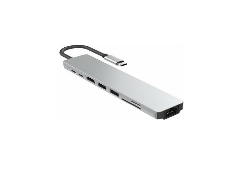 USB C HDTV Multifunction Adapter with 8 Ports