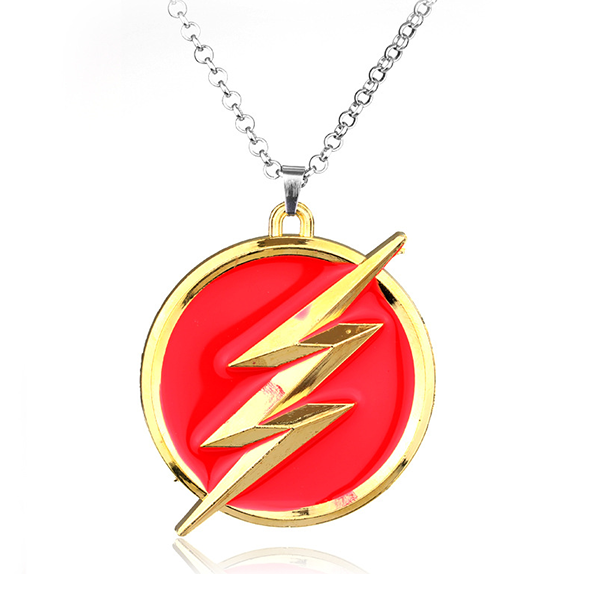 Superhero Super Fast Lightning Pendant Necklace