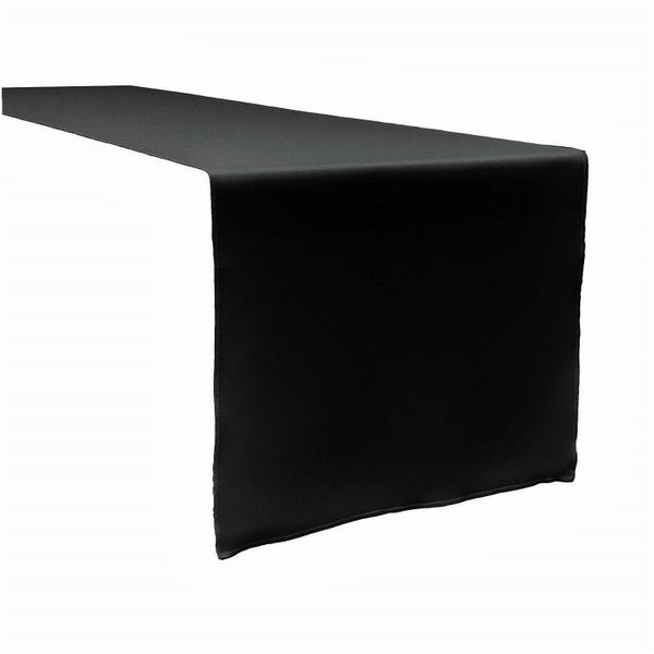 Black Polyester Table Runner - 3m
