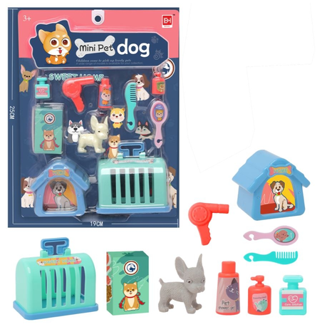 Mini Dog Playset - Pet Play Set - Doll Pet - Toy Figure - Animal Play Set Image