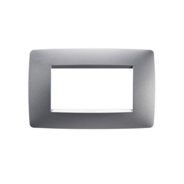 Gewiss CHORUS ONE 4-Gang Cover Plate (Milk Titanium)