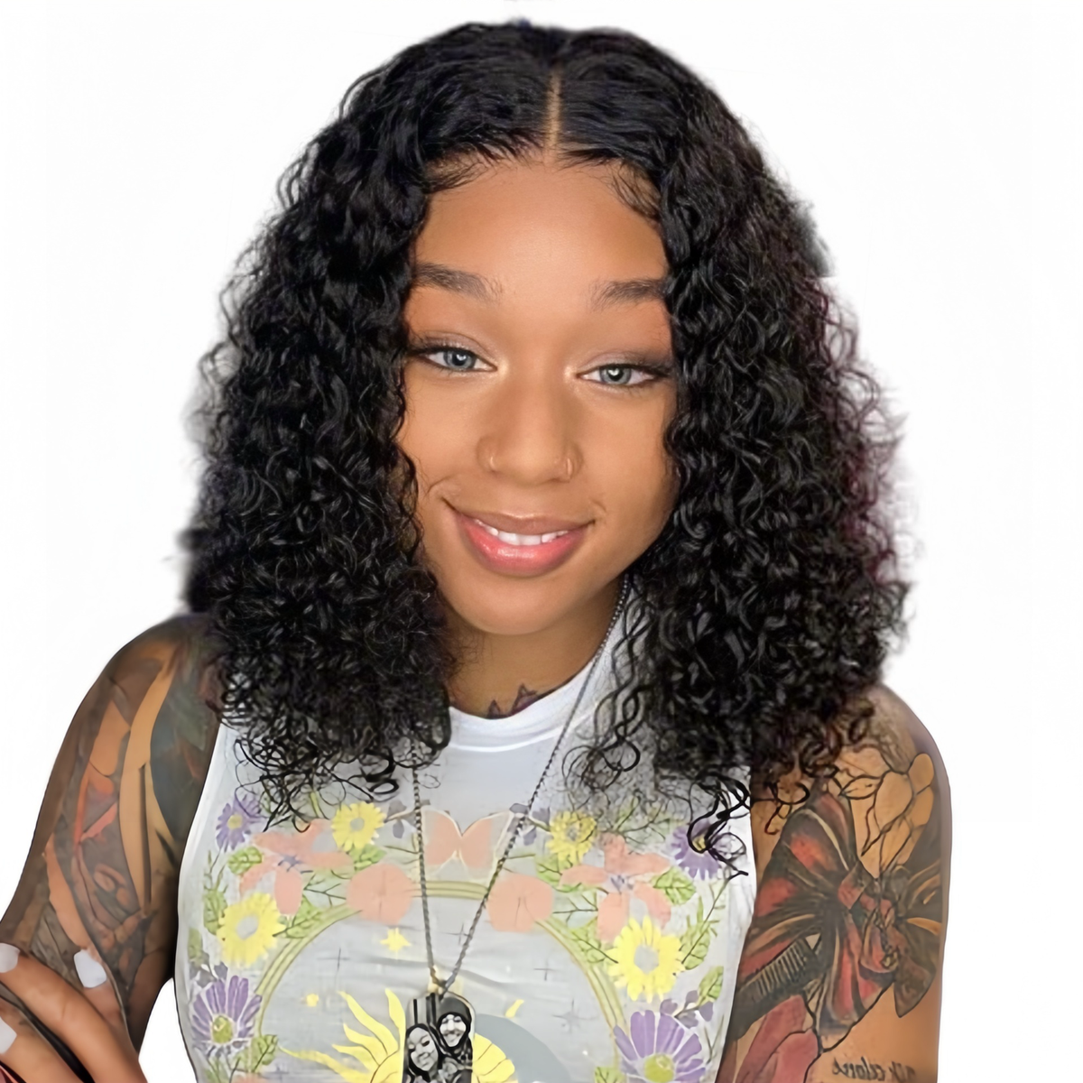 Vsp 14 inch glueless brazilian bob curly hair wig 13x4 hd lace front