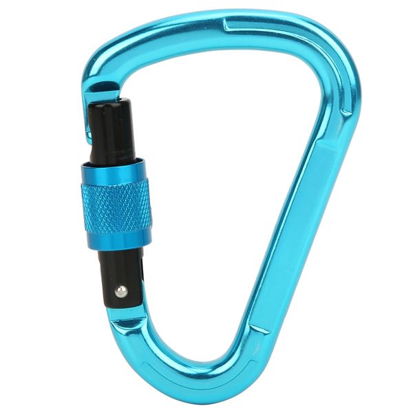 Pear-Shape Auto-Lock 7075 Aluminum Climbing Carabiner