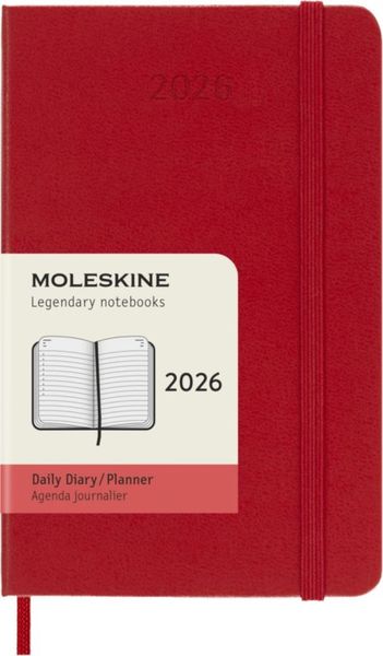 2026 12m Scarlet Red Pocket Daily Hard