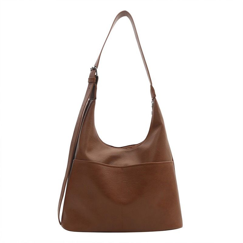 Leather Shoulder Bag for Women Tote Bag Brown