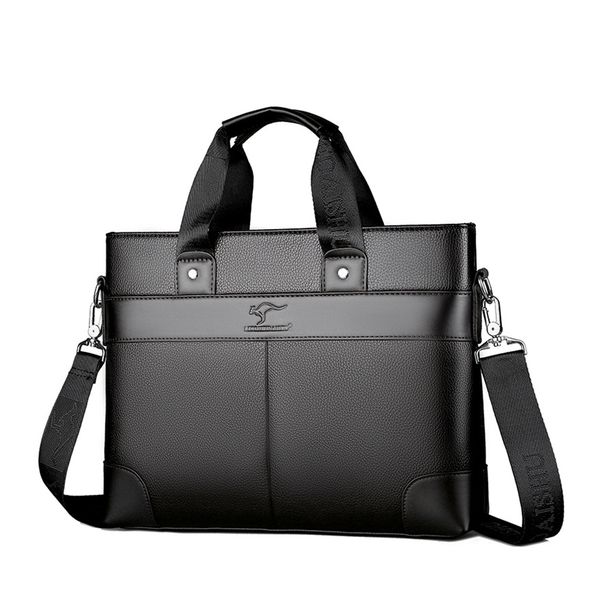 Lingzhidaishu Brand Men'S Briefcase High-Quality Handbag Brown