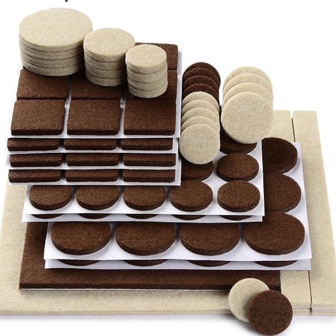 Self Adhesive Felt Furniture Pads Chair Legs Wood Floor Protectors - 133 Piece