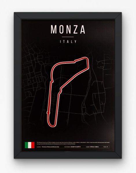 Formula 1 3d Racetrack Wall Art - Monza