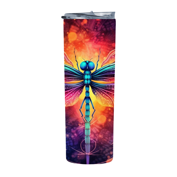 Glowing Rainbow Dragonfly 48 20 Oz Straight Skinny Tumbler 202