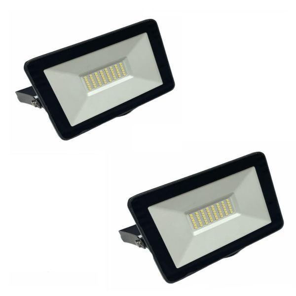 30W High Power LED Flood Light - Power Saving &amp; IP66 Waterproof : Pack of 2
