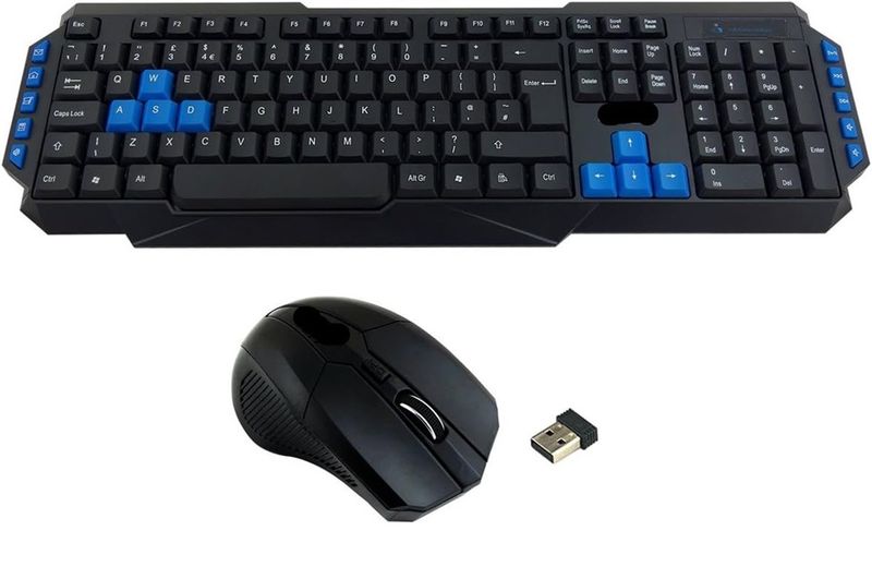 Wireless Keyboard &amp; Mouse Combo - 2.4GHz, Silent Keys, Compact Design KM21