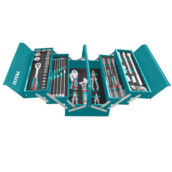 Total Tools - Tool Chest Set with Ratchets, Sockets, Screwdrivers - 108 PCs