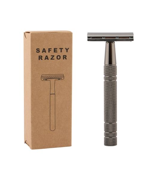 Double Edge Shaving Razor - Premium Safety Razor - 5 Blades Included