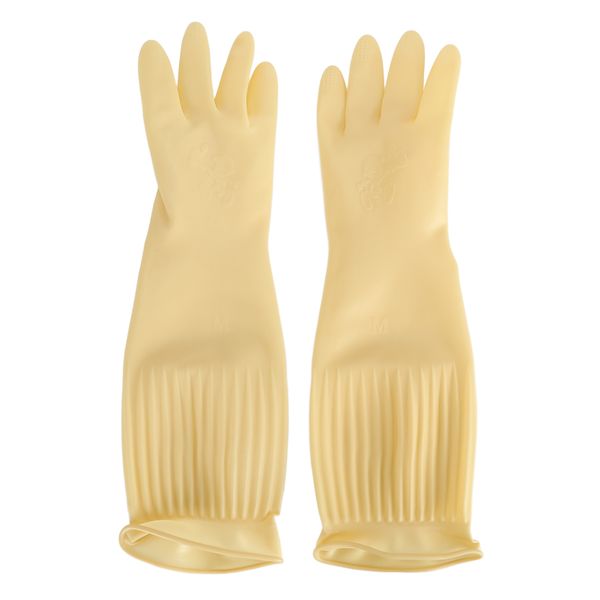 Waterproof Rubber Cleaning Gloves, Reusable for Kitchen Dishwashing