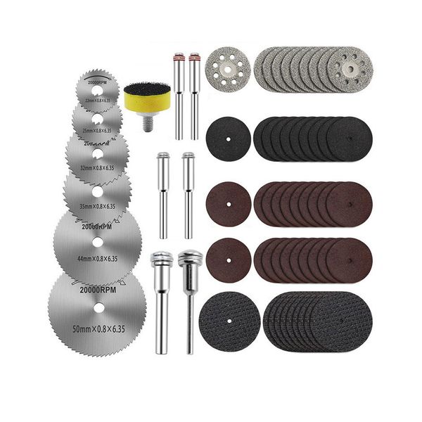 Diamond Cutting Wheels Set Circular Saw Blades Grinding Wheels Kit - 63 Pieces