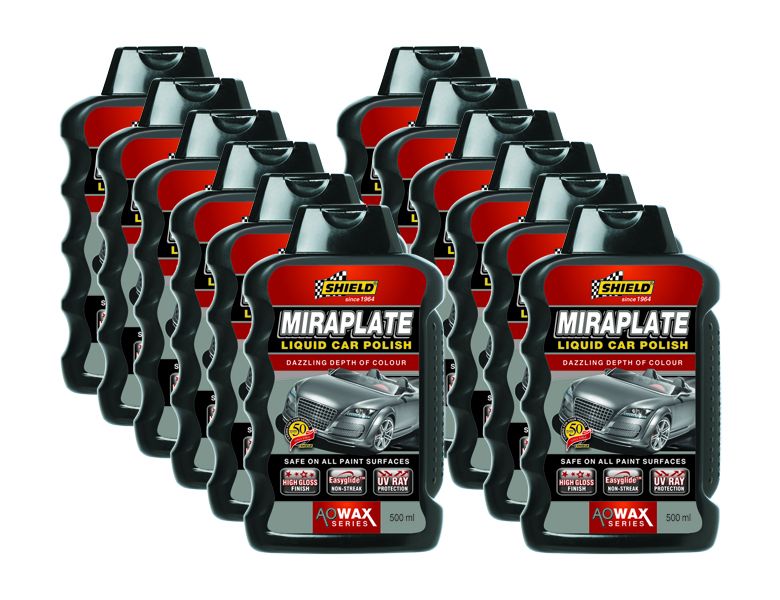 Shield - Miraplate Liquid Car Polish 500 ML - 12 Pack