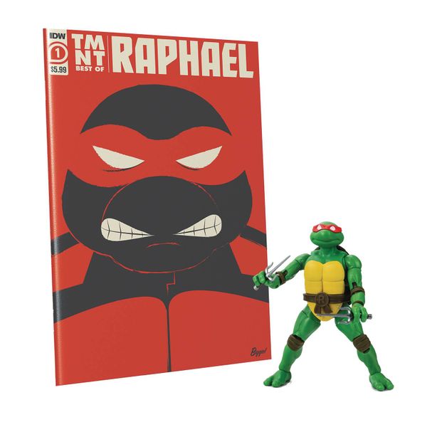 TMNT Best Of Raphael IDW Comic Book &amp; BST AXN 5IN Figure