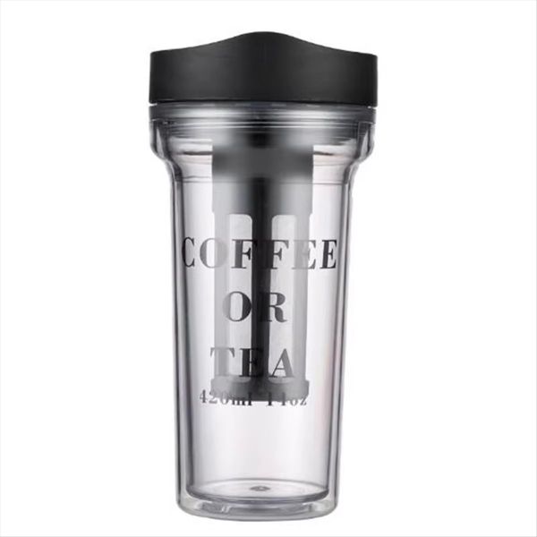 420ml Portable Coffee Cup with Integrated Coffee Filter - Ideal for Travel,