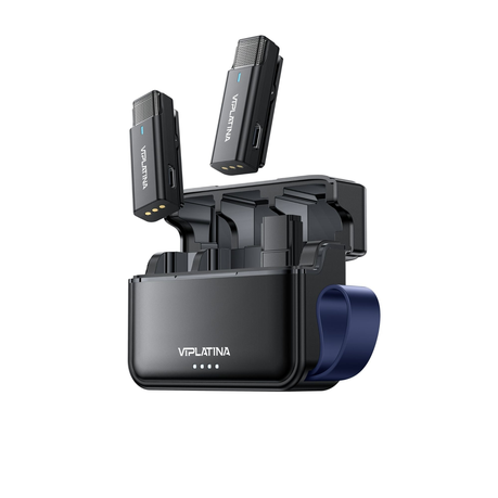 VIPLATINA Wireless Lavalier Mic,2-in-1, ,7H Usage Time, for Video Recording Image