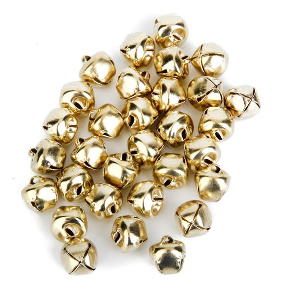 Metal Jingle Bells for Christmas Decoration 10mm of 100pcs Golden