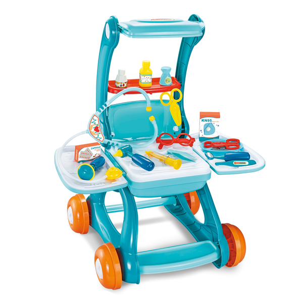 2-in-1 Doctor Kit &amp; Convertible Trolley - Medical Role-Play Set
