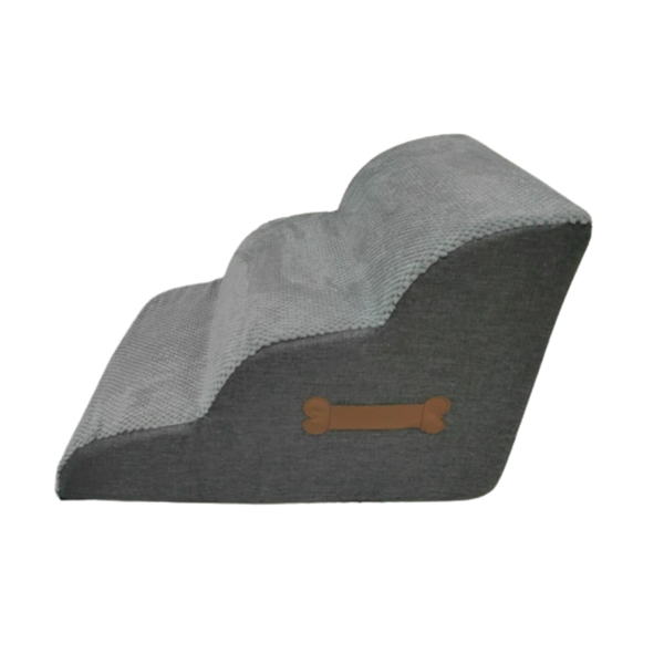 Bestby - Three-Level Linen Pet Stairs for Small &amp; Medium Dog Cat